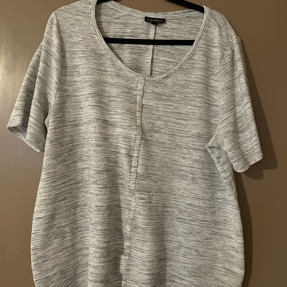 Women’s Lane Bryant 18/20 Gray Short Sleeve Top